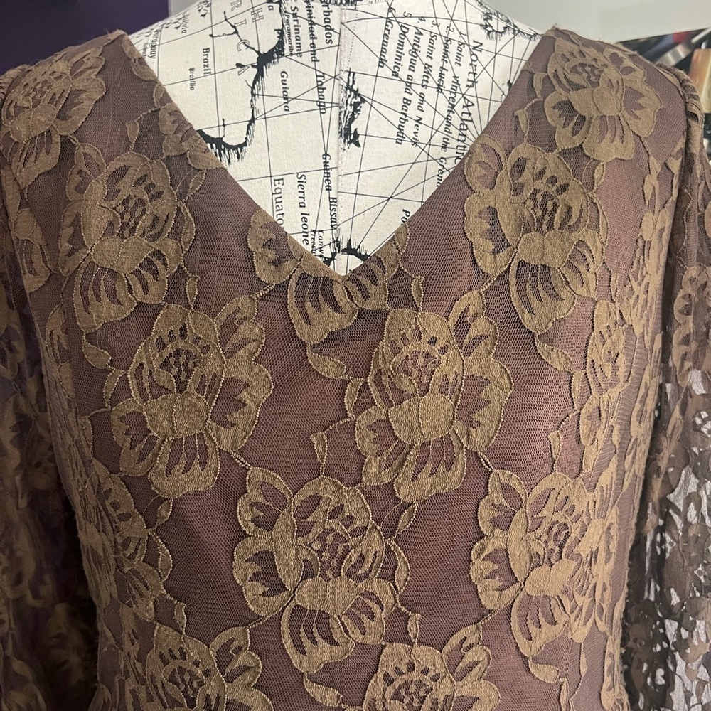 Caterina Collection Gown with Lace Top - Picture 4 of 11